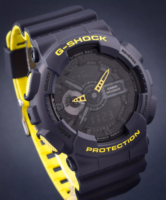 Casio G-Shock Analog Digital Black & Green Belt Men's Watch For Man GA-110LN-8A Multi Color Dial Day And Date Gift Watch