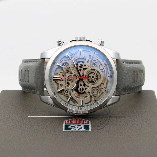 CR7 Diagno Grey Chronograph Multi Dial Leather Men's Watch 2110-Silver