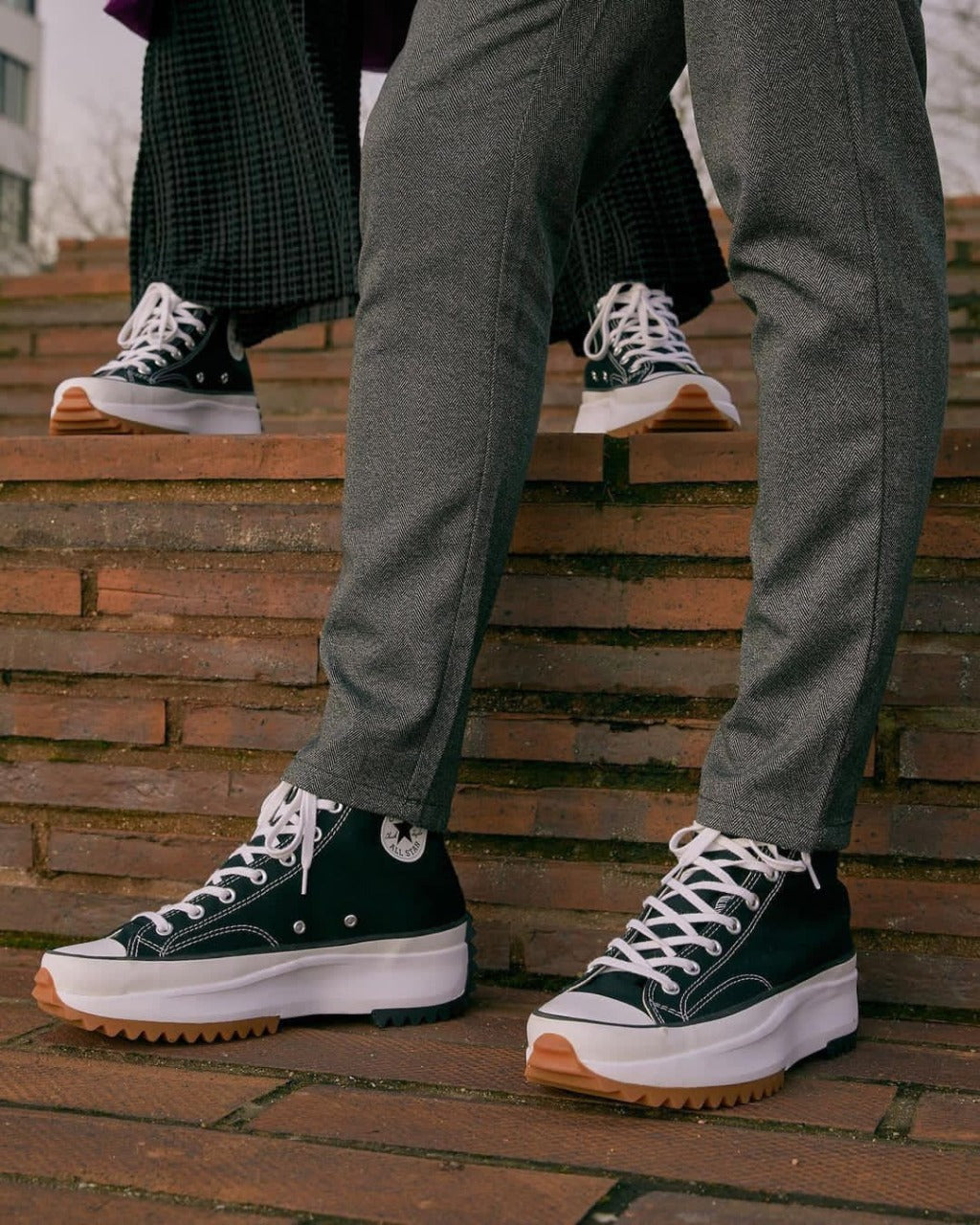 Converse All Star Men's Casual/Running Shoes Black And White Color High Ankle Shoes 166800C