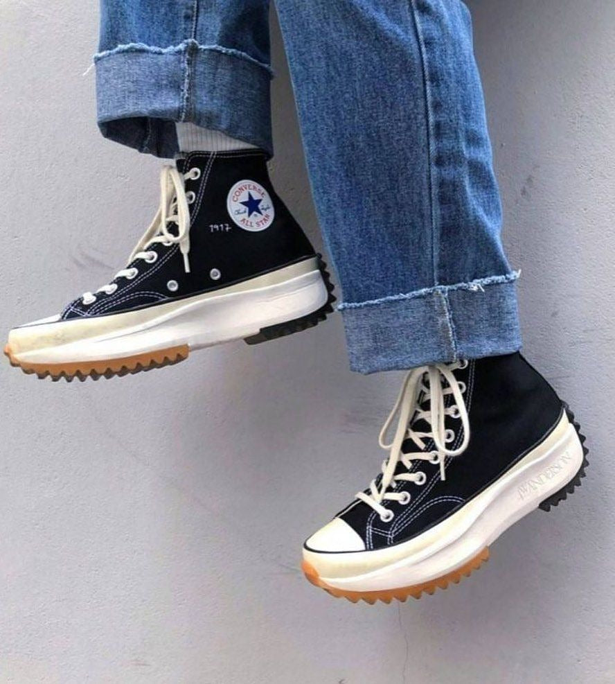 Converse All Star Men's Casual/Running Shoes Black And White Color High Ankle Shoes 166800C
