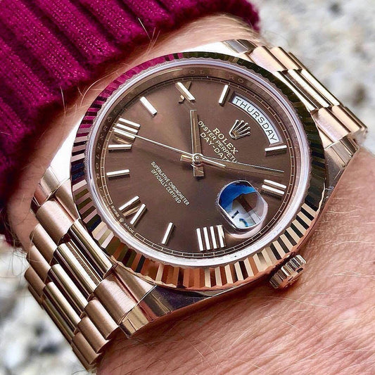 Oyster Perpetual Day-Date Brown Dial Men's Watch RLX-BW-654