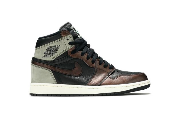 Air Jordan 1 Mid Retro Black/Light Army-Sail-Fresh Mint Men's Shoes