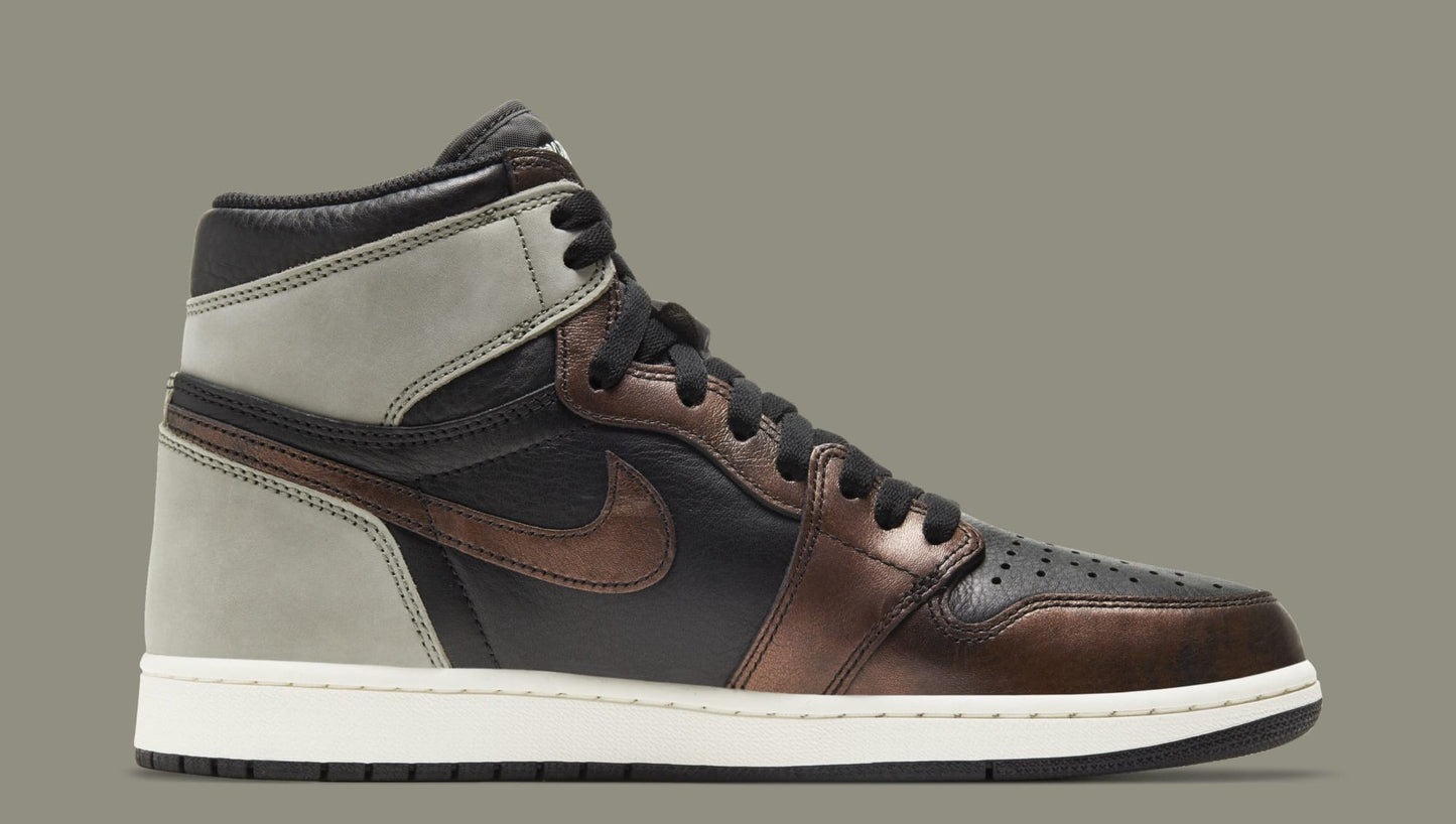 Air Jordan 1 Mid Retro Black/Light Army-Sail-Fresh Mint Men's Shoes