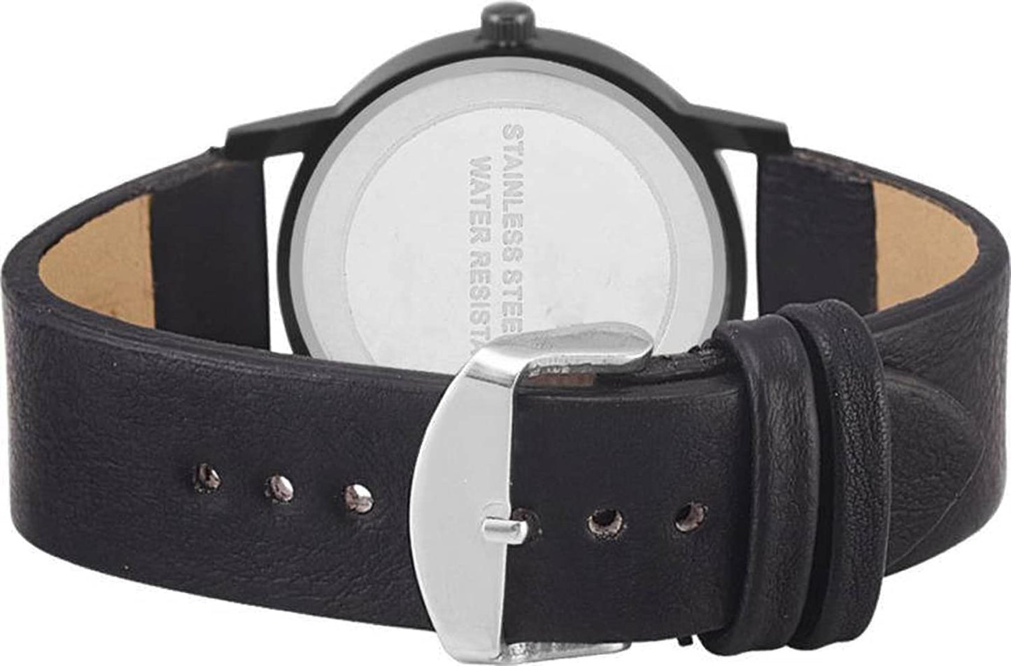 Analogue Men's Watch (Black Dial Black Colored Strap)
