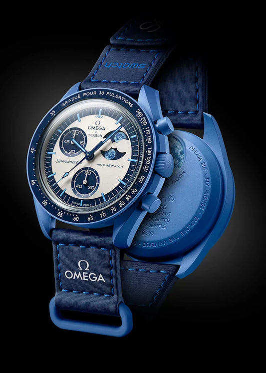 Swatch x Omega Blue & White Dial with Blue Case/Blue Strap Bioceramic Moonswatch Mission to Mercury OG-1033