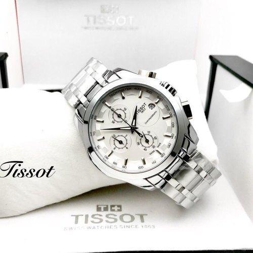 Tissot Chronograph Silver White Metal Formal Casual Men's Watch TS-SS01