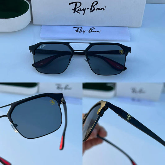 Rayban Stylish Black Glass Men's And Women's Polarised Sunglass Heavy Quality RB-5489