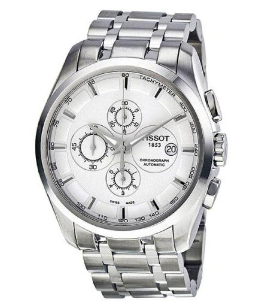 Tissot Chronograph Silver White Metal Formal Casual Men's Watch TS-SS01