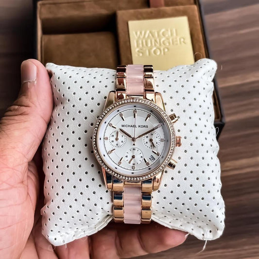 Women Formal Wear Ladies Watch Round Dial For Personal Use MK-9984