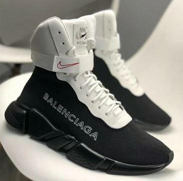 Nike High Top White Black Shoe - Speed-Trainer-022