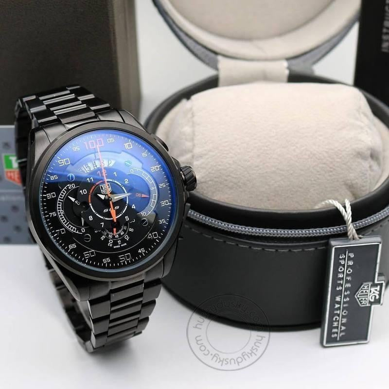 Tag Heuer HX004 Mercedes Benz CR7 Diagno Black Chronograph Multi Dial Metal Mens Watch for Man - Gift