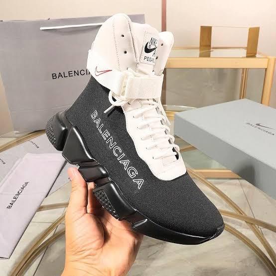 Nike High Top White Black Shoe - Speed-Trainer-022
