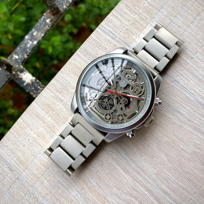 TG Cr7 Diagno Grey Chronograph Multi Dial Metal Men's Watch For Man Tag-Open-Steel