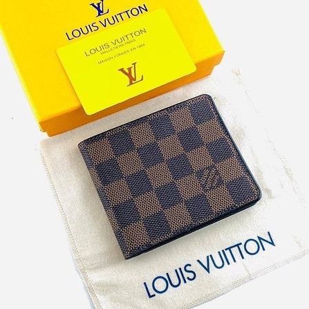 Leather Brown Color Full Printed Design Wallet For Men's LV-W-585