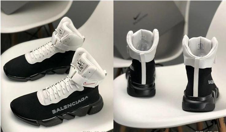 Nike High Top White Black Shoe - Speed-Trainer-022