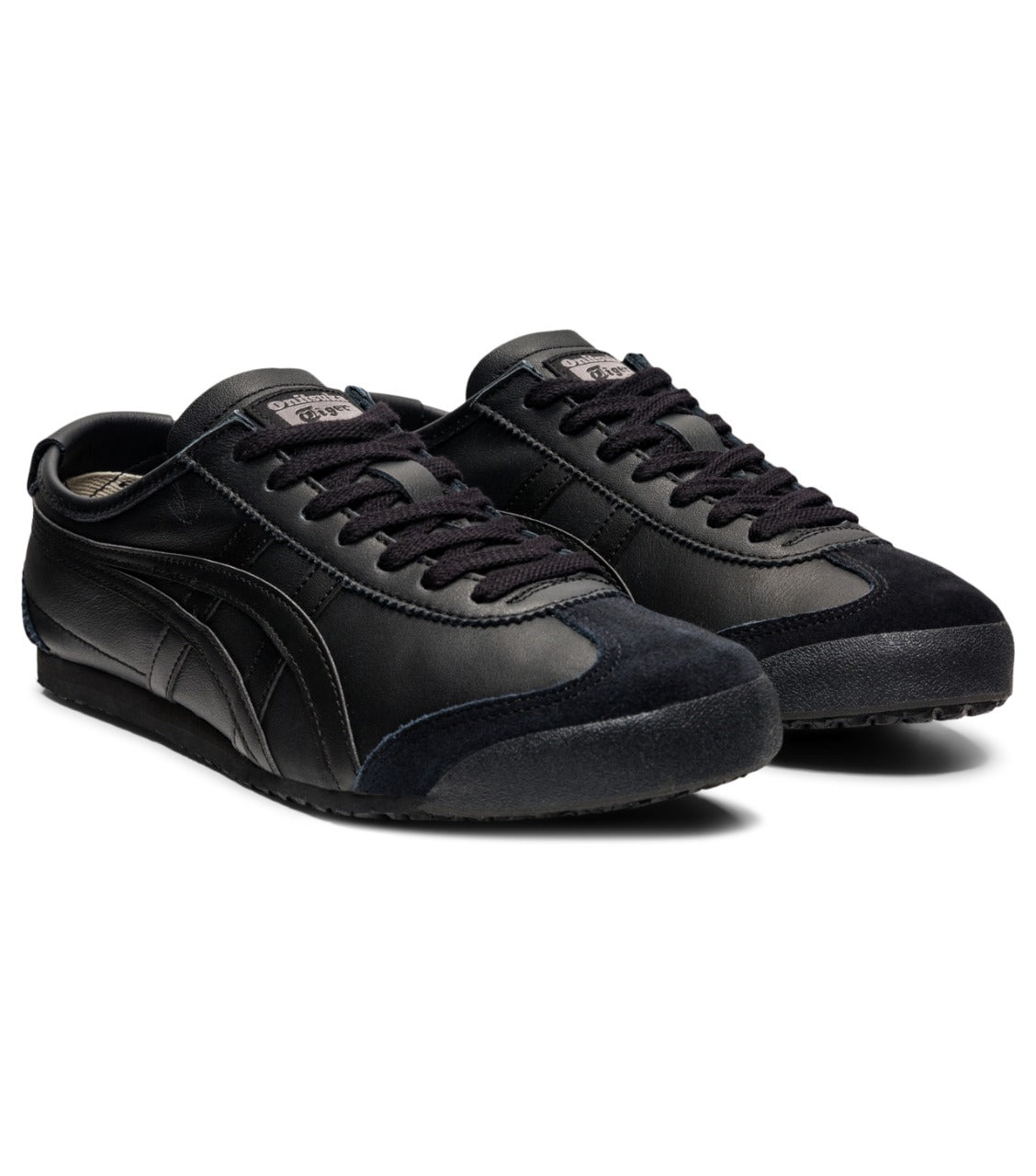 Onitsuka Tiger Unisex (All Black) Mexico 66 Deluxe Shoes Lace-Up Athletic Shoes For Men's Or Boys THL202-9000