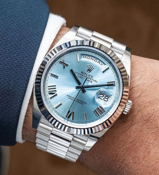 RLX Oyster Perpetual Day-Date Sky Blue Dial Men's Watch RLX-OYST-SKY BLUE