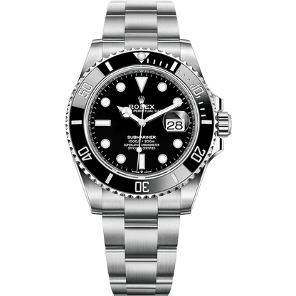 RLX Submariner Quartz Full Black Dial Metal Men's Watch - 116610Ln