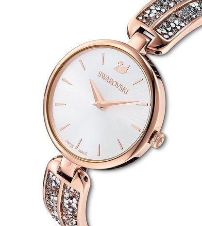 5519306 Analog Dream Rock Watch With Gold Case And Diamond Band for Women and Girls Vintage Collection- Best Gift SW-5506