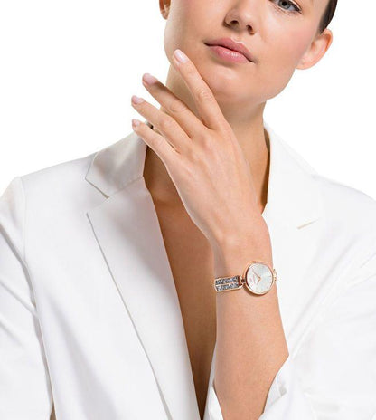 5519306 Analog Dream Rock Watch With Gold Case And Diamond Band for Women and Girls Vintage Collection- Best Gift SW-5506