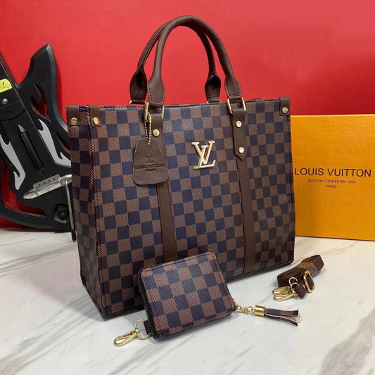 Premium Quality Tote Women's Handbag With Sling BELT And Inner Zip Handbag For Women's Or Girls- Classy Look And Best Quality Product Bag  LV-G45
