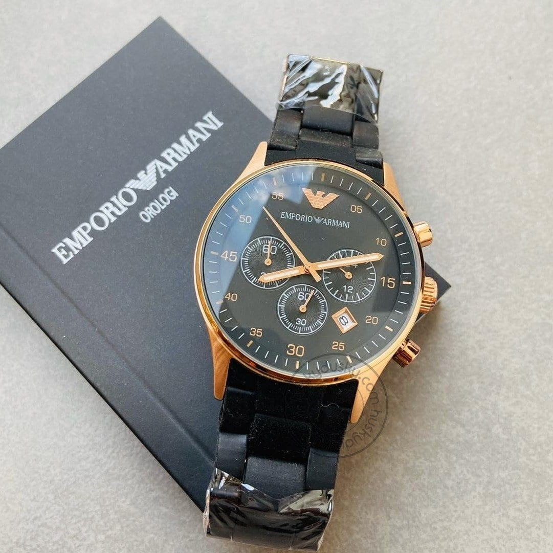 Chronograph Analog black Dial Men's Watch for Man AR5905 Sale Gift