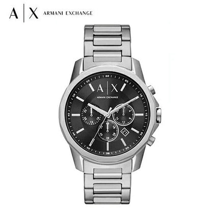 A/X Armani Exchange 44 mm Black Dial Stainless Steel Chronograph Watch For Men-AX-6443