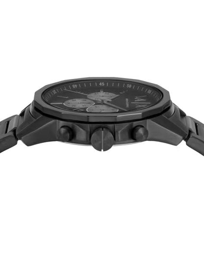 A/X Armani Exchange 44 mm Black Dial Stainless Steel Chronograph Watch For Men-AX-6442