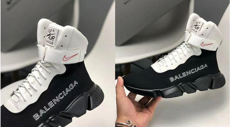 Nike High Top White Black Shoe - Speed-Trainer-022