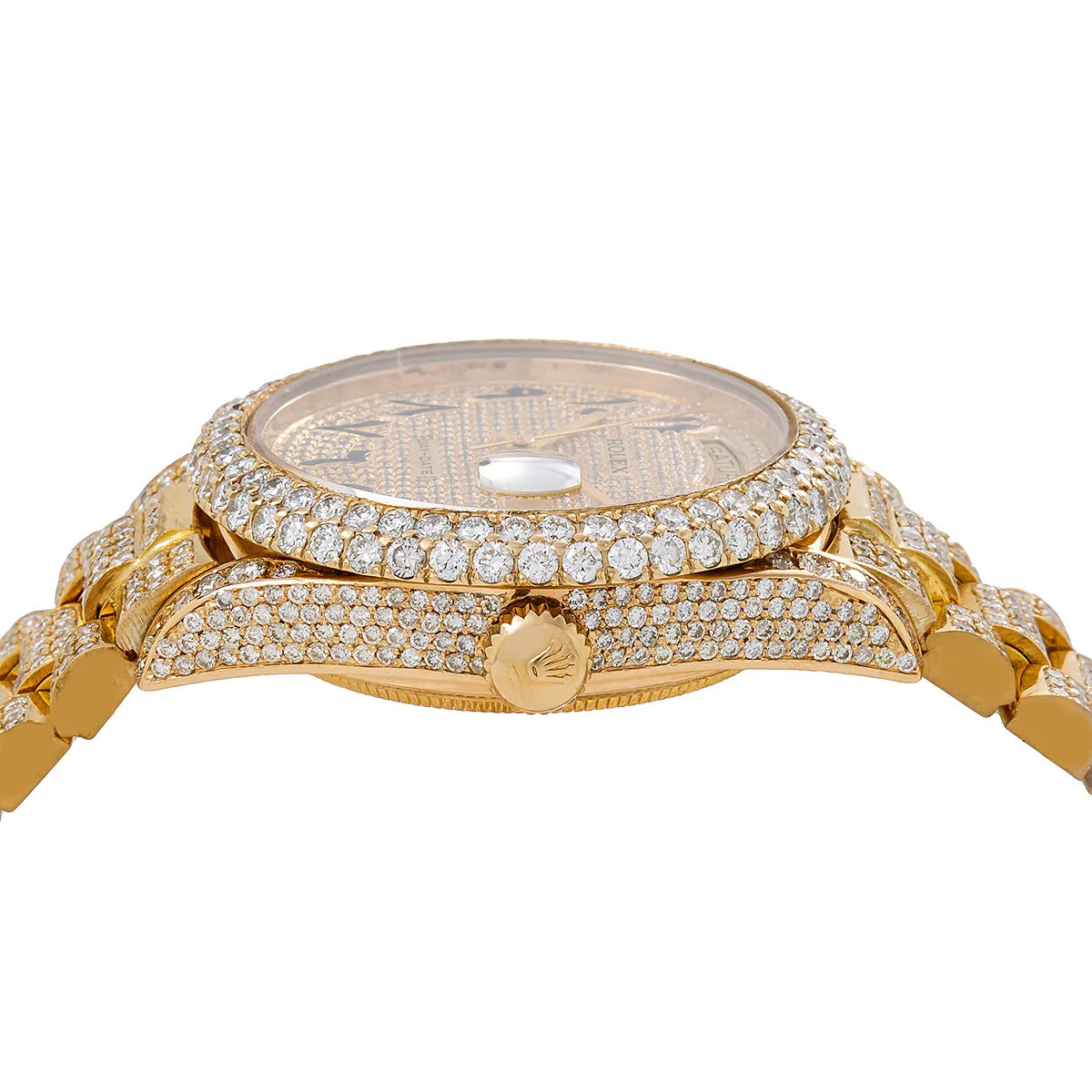 Royal Stainless Steel Watch With Arabic Gold Dial Watch For Men's And Women's -Best For Stylist Look