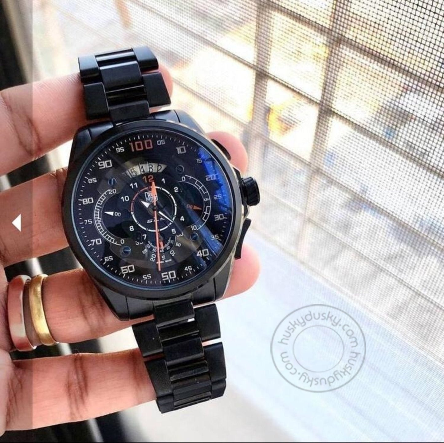 Tag Heuer HX004 Mercedes Benz CR7 Diagno Black Chronograph Multi Dial Metal Mens Watch for Man - Gift