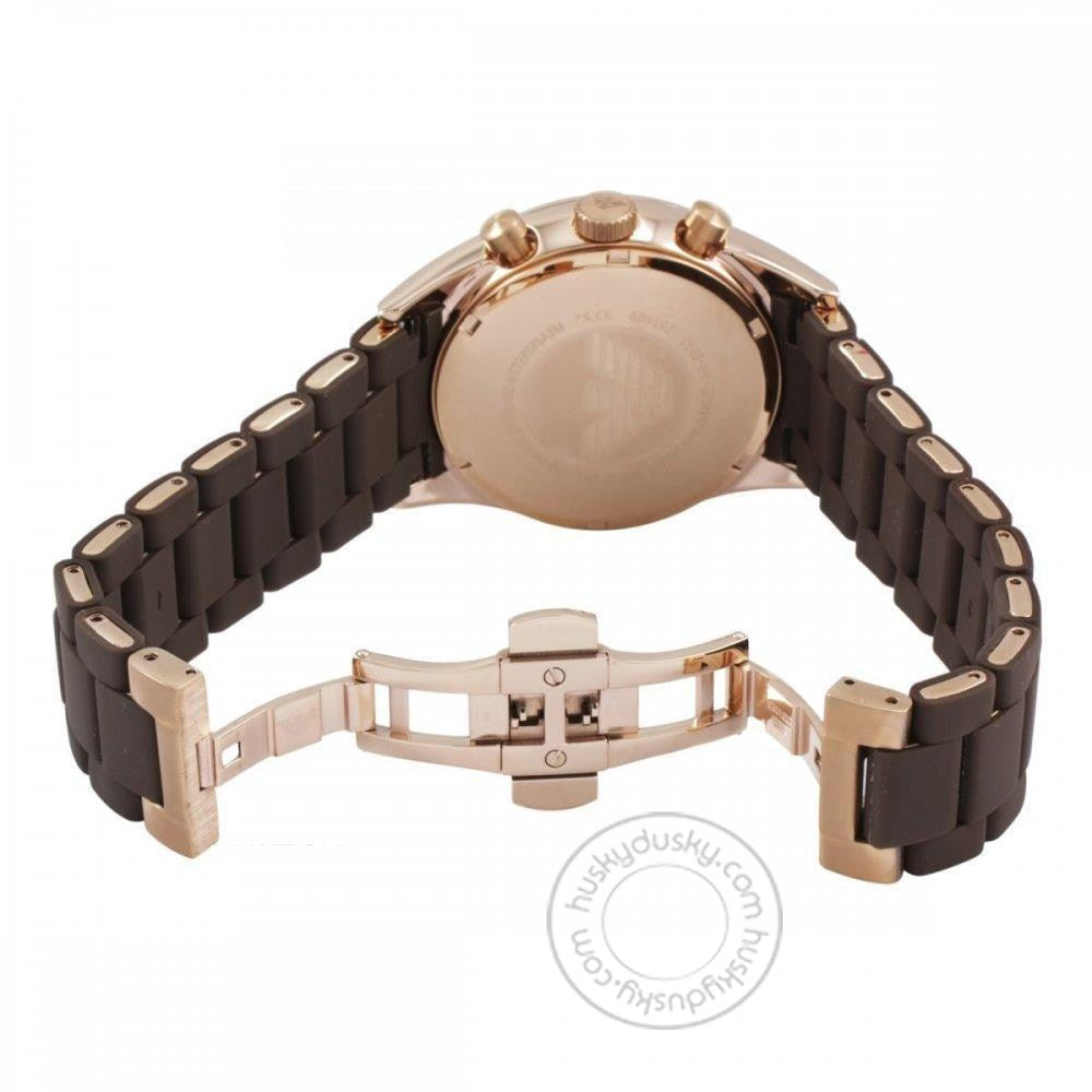 Chronograph Brown Silicone Men's Watch AR5890