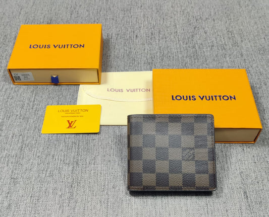 Leather Brown Color Full Printed Design Wallet For Men's LV-W-585
