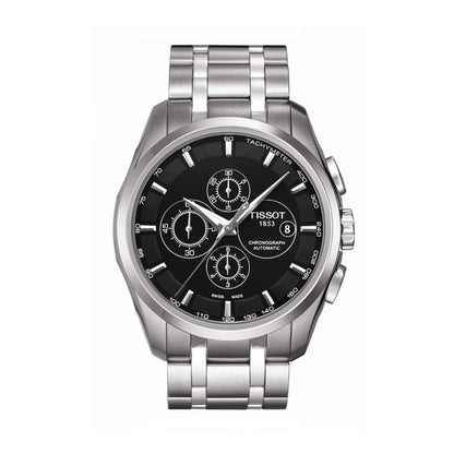 Tissot Silver Black Chronograph Men's Watch TS-2183