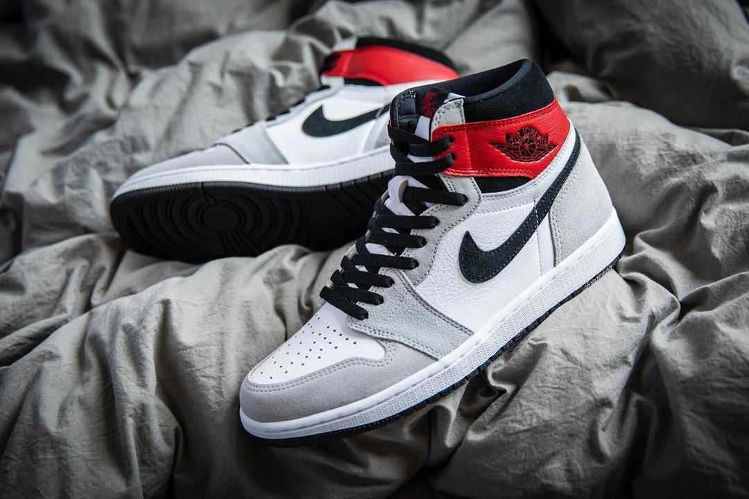 Air Jordan 1 High Light Smoke Grey Shoes For Men And