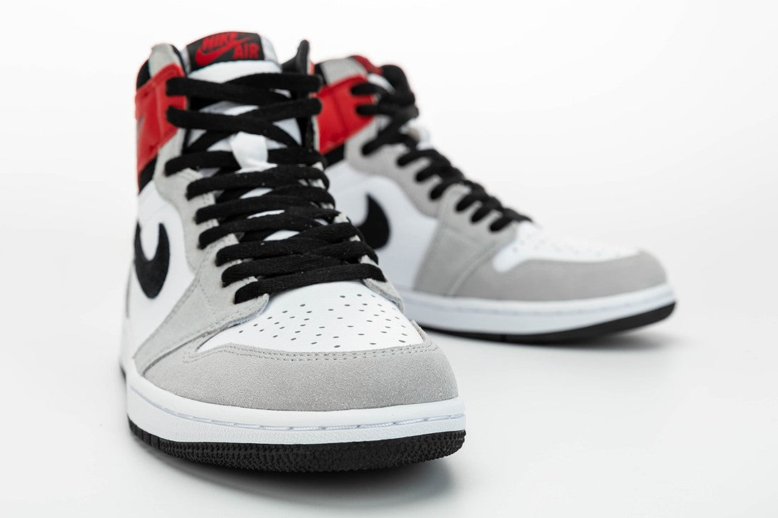 Air Jordan 1 High Light Smoke Grey Shoes For Men And