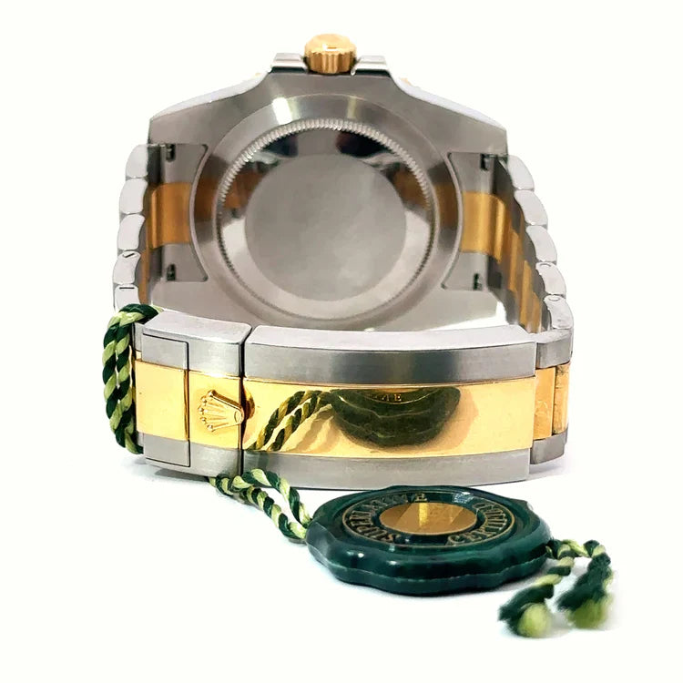 Submariner Quartz Green Color Dial Metal Men's Watch Dual Tone 116613LV