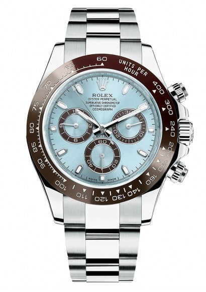Chronograph Daytona Quartz Silver Blue Metal Men's Watch for Man BLUE-DIAL-QTZ