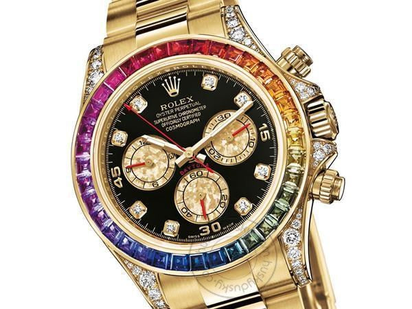 Dual Color Men's Watch With Stainless steel Strap & Black Dial