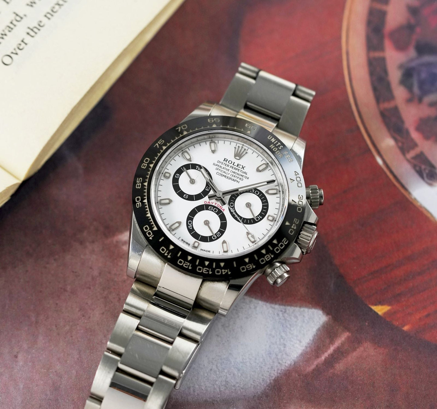 Cosmograph Date White Dial Silver Strap PVD Watch Gift Top Quality 126612-LN